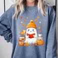 Cute Beanie Ghost Bookworm Cozy Book Reading Halloween Comfort Colors Sweatshirt Denim Cute Beanie Ghost Bookworm Cozy Book Reading Halloween Comfort Colors Sweatshirt Denim