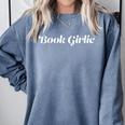 Cute Basic Book Girlie Comfort Colors Sweatshirt Denim