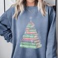 Cute Bookmas Christmas Book Tree Book Lover Teacher Comfort Colors Sweatshirt Denim Cute Bookmas Christmas Book Tree Book Lover Teacher Comfort Colors Sweatshirt Denim