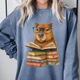 Cute Capybara Reading Books Animal Capybara Bookworms Comfort Colors Sweatshirt Denim Cute Capybara Reading Books Animal Capybara Bookworms Comfort Colors Sweatshirt Denim
