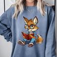 Cute Coyote With Book I Kids Coyote Comfort Colors Sweatshirt Denim Cute Coyote With Book I Kids Coyote Comfort Colors Sweatshirt Denim