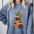 Cute Dragon Reading Book Bookworm Dragons And Books Comfort Colors Sweatshirt Denim Cute Dragon Reading Book Bookworm Dragons And Books Comfort Colors Sweatshirt Denim