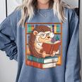 Cute Hedgehog Book Nerd Comfort Colors Sweatshirt Denim Cute Hedgehog Book Nerd Comfort Colors Sweatshirt Denim
