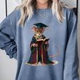 Cute Mouse Reading Book Graduation Comfort Colors Sweatshirt Denim
