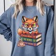 Cute Nerdy Fox Read Books Be Kind Stay Weird Book Club Premium Tri-Blend Comfort Colors Sweatshirt Denim Cute Nerdy Fox Read Books Be Kind Stay Weird Book Club Premium Tri-Blend Comfort Colors Sweatshirt Denim