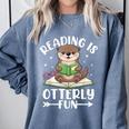 Cute Otter Reading Book Lover Sea Otters Animal Lover Comfort Colors Sweatshirt Denim Cute Otter Reading Book Lover Sea Otters Animal Lover Comfort Colors Sweatshirt Denim
