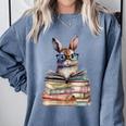 Cute Reading Bunny With Glasses Books Bookworm Reader Book Premium Tri-Blend Comfort Colors Sweatshirt Denim Cute Reading Bunny With Glasses Books Bookworm Reader Book Premium Tri-Blend Comfort Colors Sweatshirt Denim