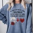 Dark Romance Bookish Merch Put My Book Down Spicy Book Women Comfort Colors Sweatshirt Denim