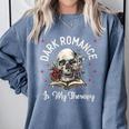 Dark Romance Is My Therapy Book Lover Merch Trigger Warning Comfort Colors Sweatshirt Denim Dark Romance Is My Therapy Book Lover Merch Trigger Warning Comfort Colors Sweatshirt Denim