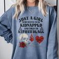 Dark Romance Smutt Book Merch Just A Good Girl STFUATTDLAGG Comfort Colors Sweatshirt Denim