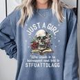 Dark Romance Smutt Book Merch STFUATTDLAGG Good Girl Trigger Comfort Colors Sweatshirt Denim