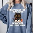 Das Ist Es Was Ich Tue Ich Lese Books Crochet And Comfort Colors Sweatshirt Denim Das Ist Es Was Ich Tue Ich Lese Books Crochet And Comfort Colors Sweatshirt Denim
