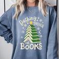 Dashing Through The Books Christmas Book Lovers Men Women Comfort Colors Sweatshirt Denim Dashing Through The Books Christmas Book Lovers Men Women Comfort Colors Sweatshirt Denim
