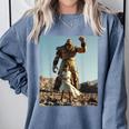 David And Goliath Bible Book Of Samuel King David Comfort Colors Sweatshirt Denim