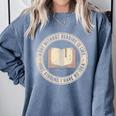 A Day Without Reading Is Like Just Kidding Book Lover Comfort Colors Sweatshirt Denim