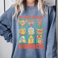 DCC Many Faces Of Mordecai Grid Gamer Series Book Comfort Colors Sweatshirt Denim
