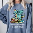 Be A Dragon Read Reading Book Librarian Men Women Kids Comfort Colors Sweatshirt Denim Be A Dragon Read Reading Book Librarian Men Women Kids Comfort Colors Sweatshirt Denim