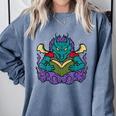 Dragon Read Reading Librarian Book Across America Kids Comfort Colors Sweatshirt Denim