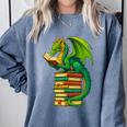 Dragon Reading Books Matching Bookworm Readers Librarian Comfort Colors Sweatshirt Denim Dragon Reading Books Matching Bookworm Readers Librarian Comfort Colors Sweatshirt Denim