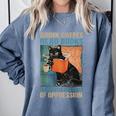 Drink Coffee Read Books Dismantle Systems Of Oppression Cat Comfort Colors Sweatshirt Denim Drink Coffee Read Books Dismantle Systems Of Oppression Cat Comfort Colors Sweatshirt Denim