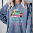 Drink Coffee Read Books Love Jesus Christian Religious God Comfort Colors Sweatshirt Denim