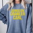 Dungeon Crawler Carl Yellow Text Logo LitRPG Series Book Comfort Colors Sweatshirt Denim Dungeon Crawler Carl Yellow Text Logo LitRPG Series Book Comfort Colors Sweatshirt Denim