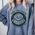 Earth Day 2025 Save Earth It´s Only Planet With Books Reader Comfort Colors Sweatshirt Denim Earth Day 2025 Save Earth It´s Only Planet With Books Reader Comfort Colors Sweatshirt Denim