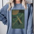 From The Earth To The Moon Book Cover 1874 Premium Comfort Colors Sweatshirt Denim From The Earth To The Moon Book Cover 1874 Premium Comfort Colors Sweatshirt Denim
