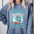 Easily Distracted By Books And Dragons Nerds Comfort Colors Sweatshirt Denim