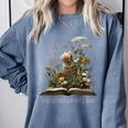 Easily Distracted By Cats And Books Comfort Colors Sweatshirt Denim Easily Distracted By Cats And Books Comfort Colors Sweatshirt Denim