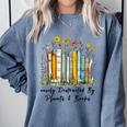 Easily Distracted By Plants And Books Bookworm Gardening Comfort Colors Sweatshirt Denim