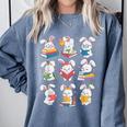 Easter Teacher Cute Bunny Reding Books Librarian Bookworm Comfort Colors Sweatshirt Denim Easter Teacher Cute Bunny Reding Books Librarian Bookworm Comfort Colors Sweatshirt Denim