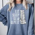 Eat Sleep Read Repeat Reading Book Librarian Men Women Kids Comfort Colors Sweatshirt Denim Eat Sleep Read Repeat Reading Book Librarian Men Women Kids Comfort Colors Sweatshirt Denim