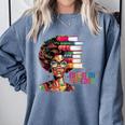 Education Is Freedom History Month Teacher Books Afro Comfort Colors Sweatshirt Denim Education Is Freedom History Month Teacher Books Afro Comfort Colors Sweatshirt Denim