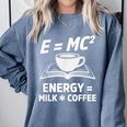 EMC2 Energy Milk x Coffee Science Book Math Lover Comfort Colors Sweatshirt Denim EMC2 Energy Milk x Coffee Science Book Math Lover Comfort Colors Sweatshirt Denim