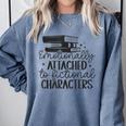 Emotionally Attached To Fictional Characters Banned Books Comfort Colors Sweatshirt Denim Emotionally Attached To Fictional Characters Banned Books Comfort Colors Sweatshirt Denim