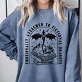 Emotionally Attached To Fictional Dragons Books Lover Comfort Colors Sweatshirt Denim