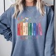 Equality Flower Books Equal Rights Social Justice Feminist Comfort Colors Sweatshirt Denim
