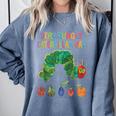 Eric Carle Very Hungry Caterpillar Day Children's Book Comfort Colors Sweatshirt Denim