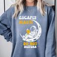 Escaped Reality Do Not Disturb Book Lover Comfort Colors Sweatshirt Denim
