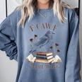 F-CAW-F Crow Book Lover Reader Gothic Humor Comfort Colors Sweatshirt Denim F-CAW-F Crow Book Lover Reader Gothic Humor Comfort Colors Sweatshirt Denim