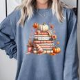 Fall Colors s I Love Fall s Books & Pumpkins Comfort Colors Sweatshirt Denim Fall Colors s I Love Fall s Books & Pumpkins Comfort Colors Sweatshirt Denim