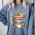 Fantasy Drama Tragedy Book Lover Subtle Watercolor Comfort Colors Sweatshirt Denim