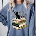 Fantasy Drama Tragedy Cat Book Lover Reading Humor Comfort Colors Sweatshirt Denim