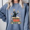 Fantasy Drama Tragedy Reading Lover Book Cat Humor Comfort Colors Sweatshirt Denim