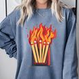 Flames And Lighter Costume For Matchbook Lovers Comfort Colors Sweatshirt Denim