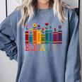 Floral Flower Book Equality Human Rights Women's Rights Comfort Colors Sweatshirt Denim