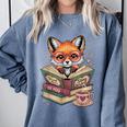 Fox Read Books Be Kind Stay Weird Reader Cute Nerd Bookworm Comfort Colors Sweatshirt Denim Fox Read Books Be Kind Stay Weird Reader Cute Nerd Bookworm Comfort Colors Sweatshirt Denim