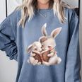 Funny Book Reading Quote For Women And Girls Rabbits Comfort Colors Sweatshirt Denim