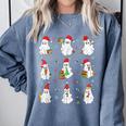 Ghosts Wearing Santa Hats Reading Books Christmas Book Lover Comfort Colors Sweatshirt Denim Ghosts Wearing Santa Hats Reading Books Christmas Book Lover Comfort Colors Sweatshirt Denim